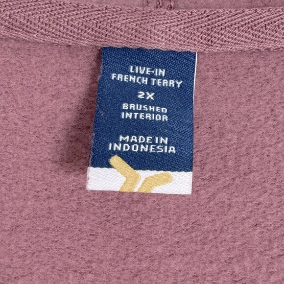 Old Navy ROSEBLOOM Pink Mauve 2X Oversized Live-In French-Terry Tunic Hoodie - Picture 10 of 11